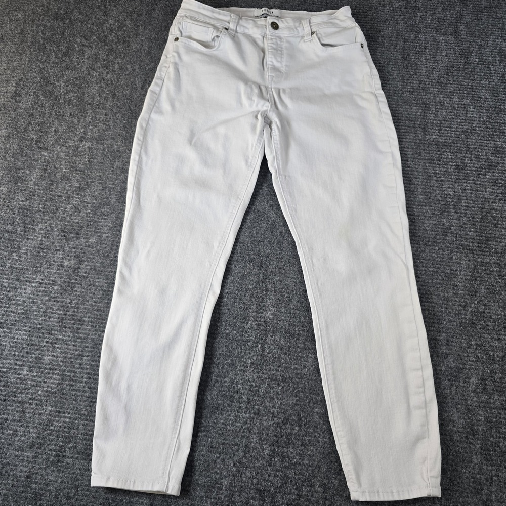 Pistola White Skinny Ankle Jeans White Cotton Blend Size 30‎